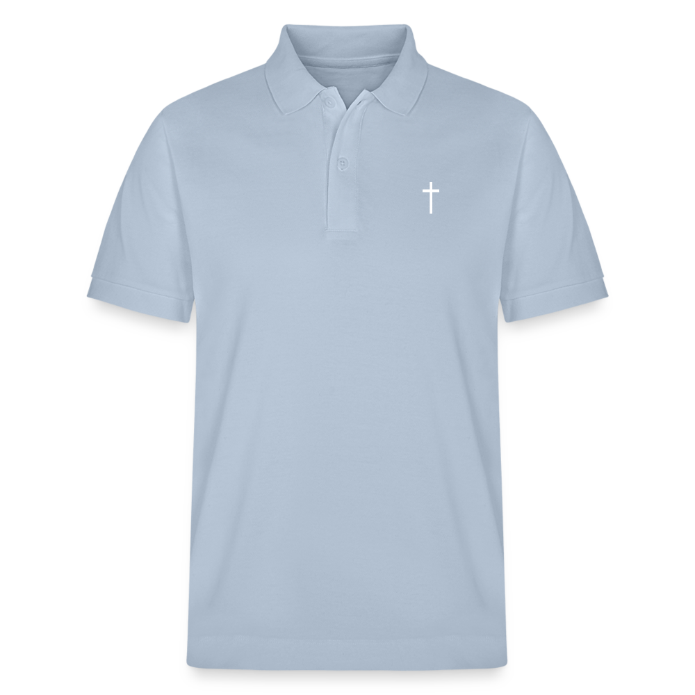 Cross Organic Unisex Polo Shirt - sky blue