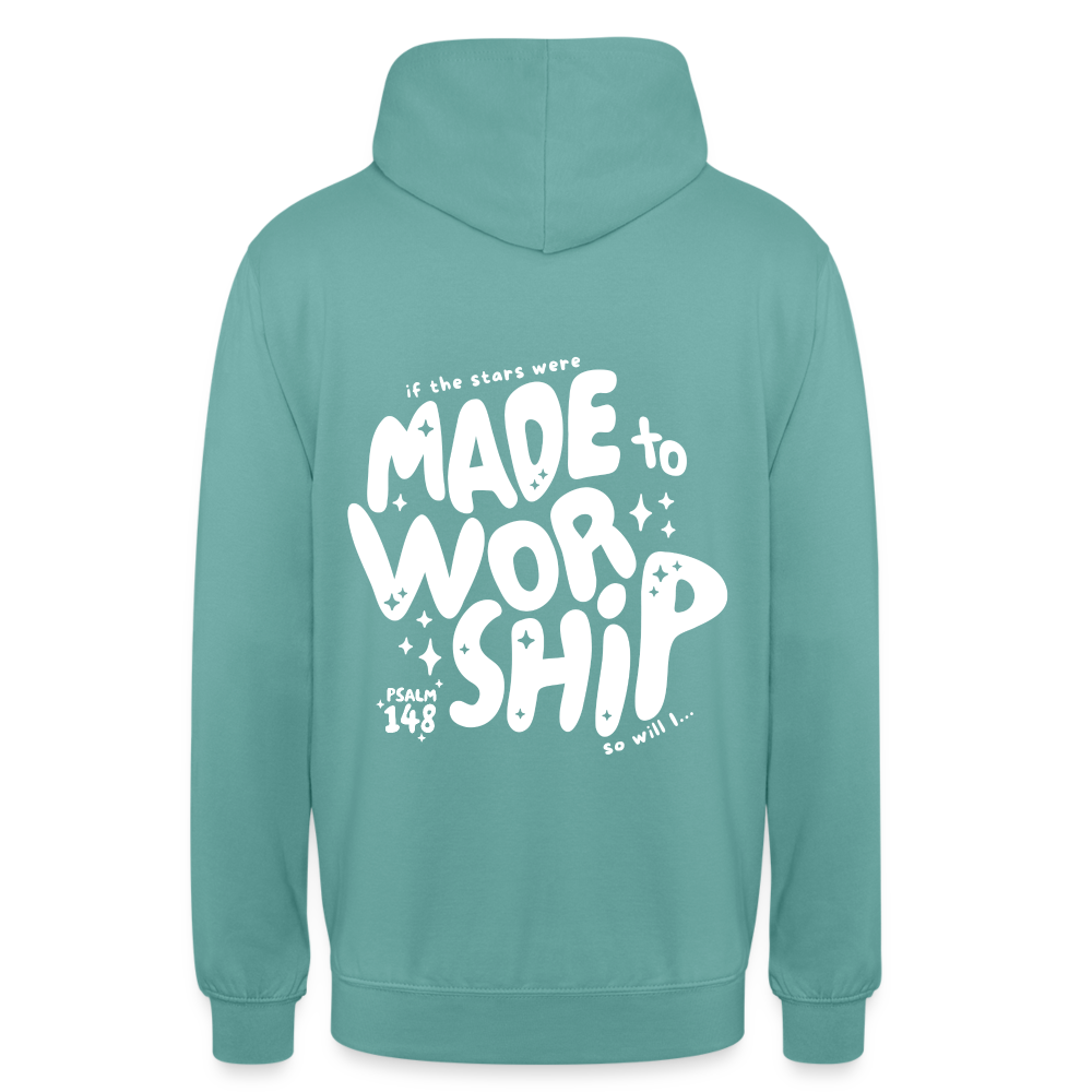 Made to Worship Unisex Hoodie - pastel turquoise