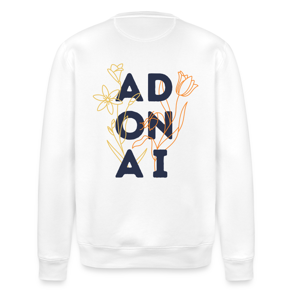 Adonai Unisex Organic Sweatshirt - white