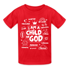 Child of God Kids T-Shirt - red