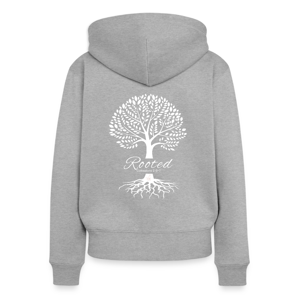 Rooted Women’s Zip Hooded Jacket - heather grey