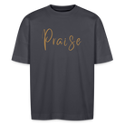 Praise unisex oversize organic T-shirt - indigo blue