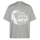 Strong & Courageous Oversize Unisex Organic T-shirt - heather grey