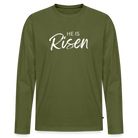 He is Risen Men's Premium Organic Long Sleeve Shirt - khaki
