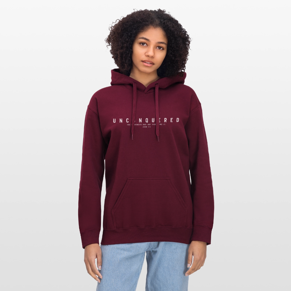 Unconquered Unisex Softstyle® Midweight Hoodie - maroon