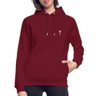 Cross/1 of a kind Unisex Organic Hoodie - burgundy