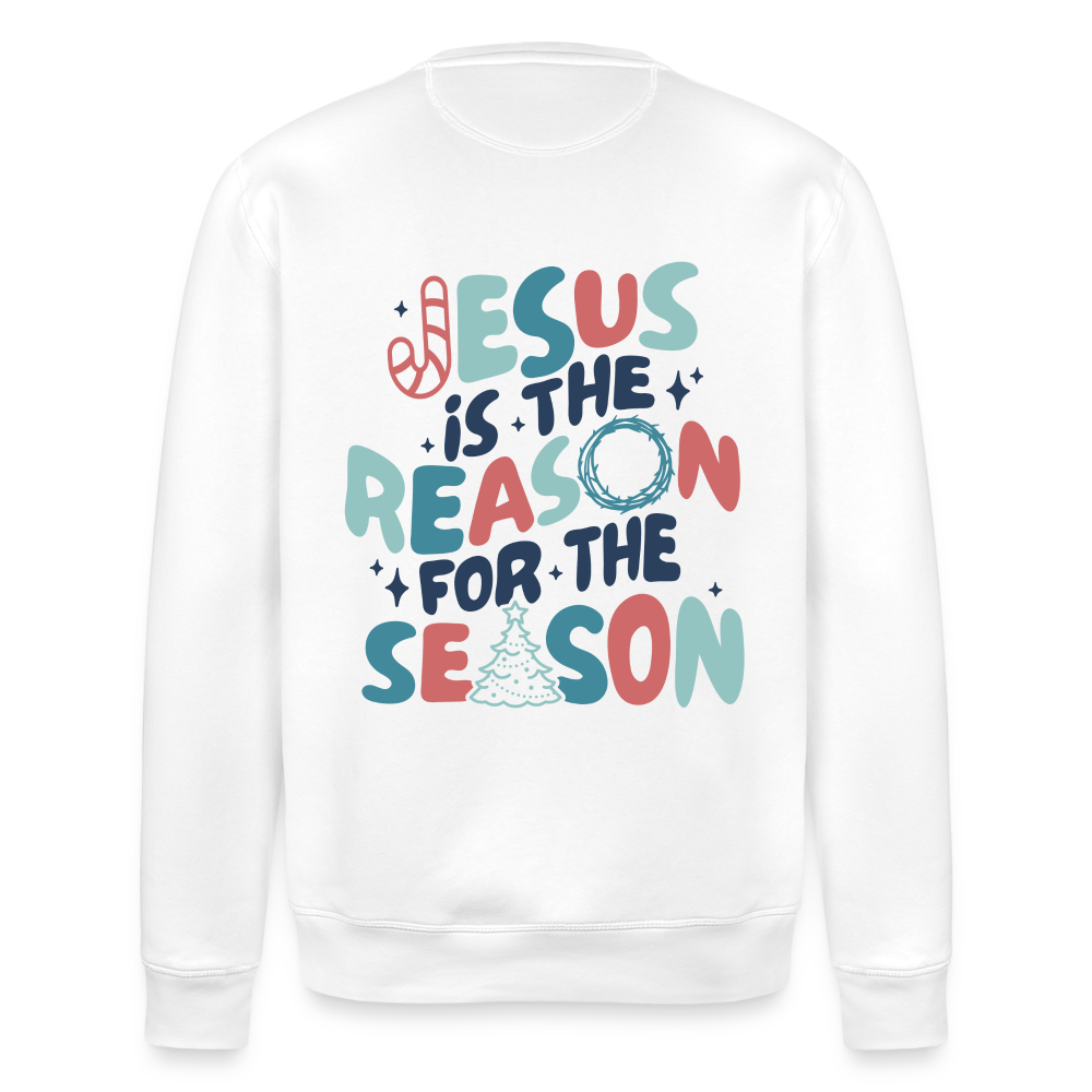 Christmas Unisex Organic Sweatshirt - white