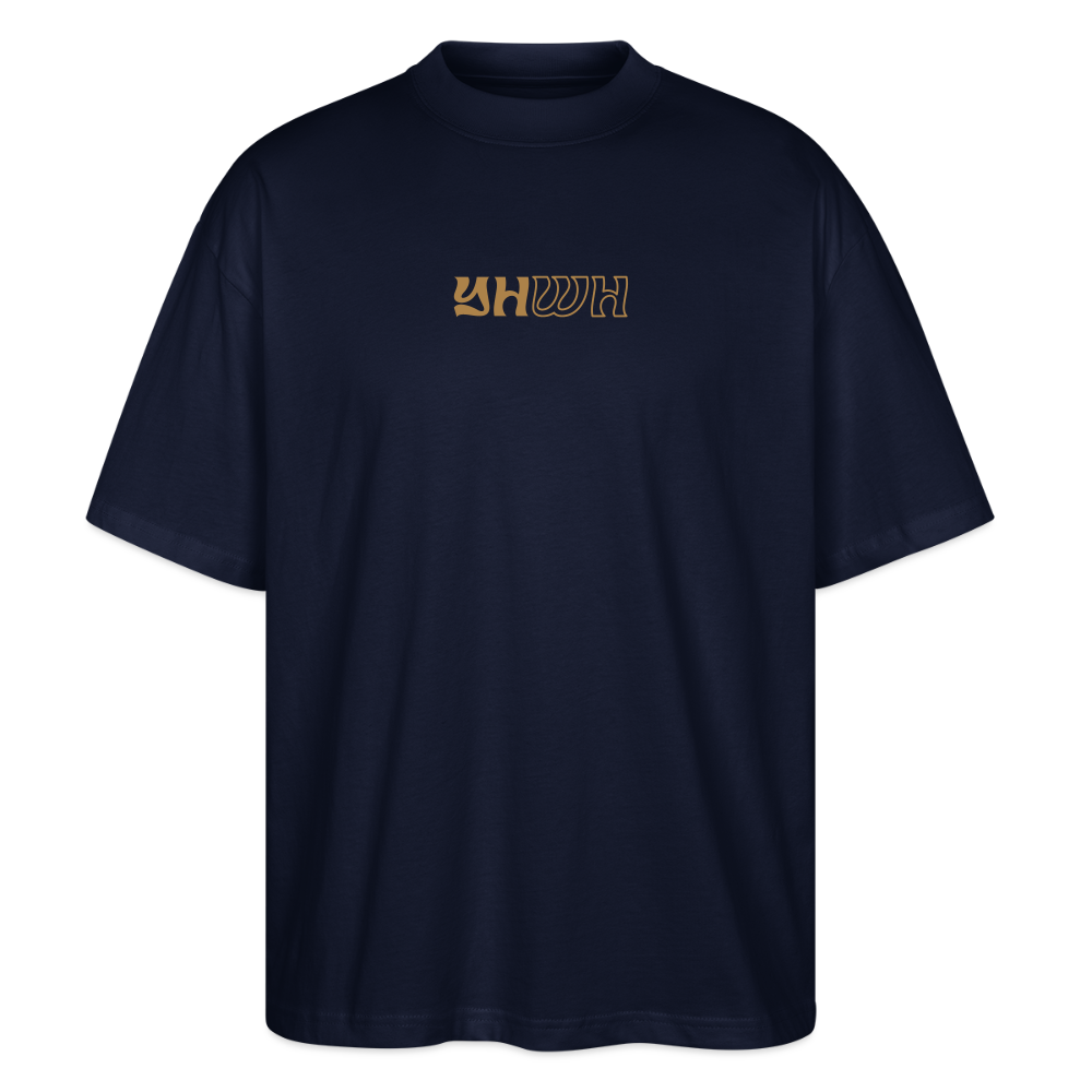 Yaweh Oversize Unisex Organic T-shirt - navy