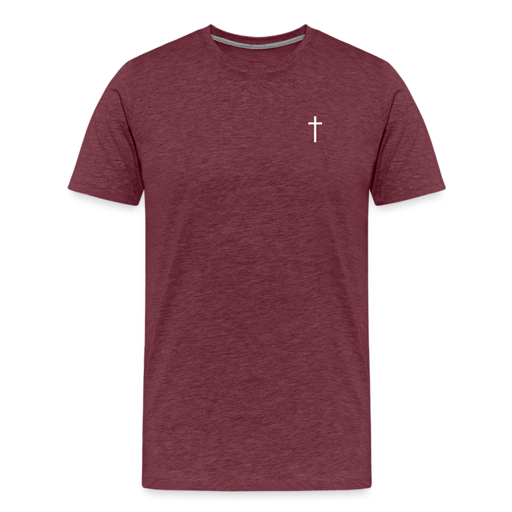 Cross Men’s Premium T-Shirt - heather burgundy