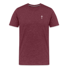 Cross Men’s Premium T-Shirt - heather burgundy