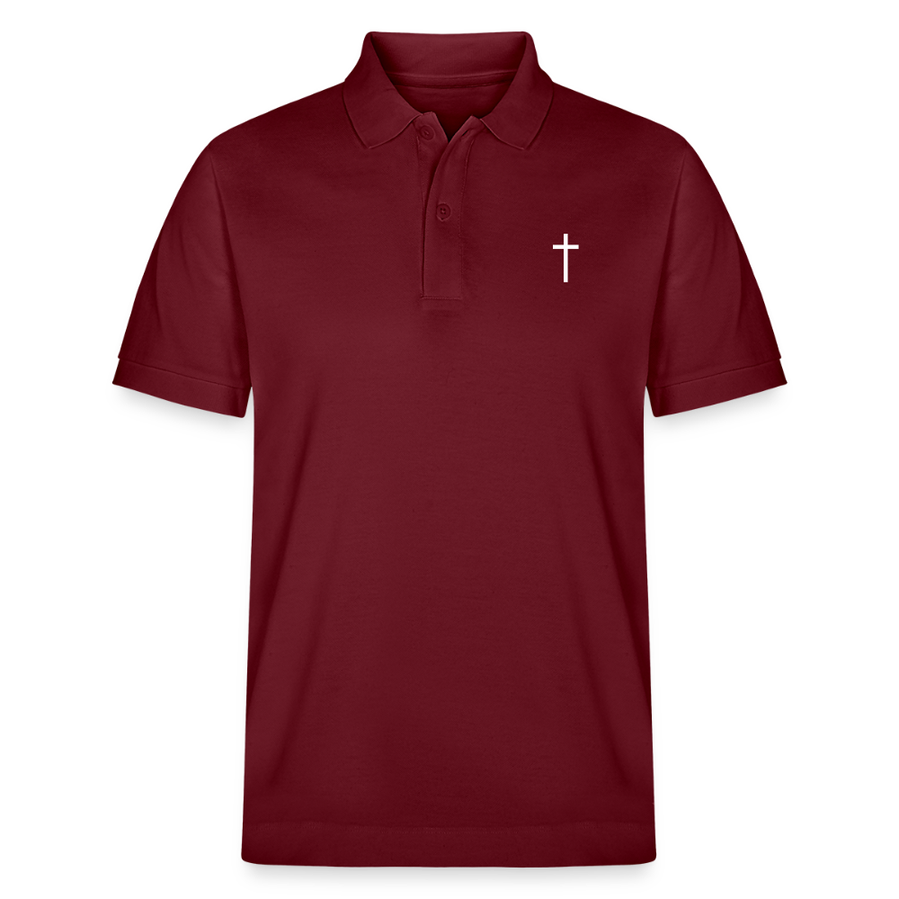 Cross Organic Unisex Polo Shirt 2.0 - burgundy