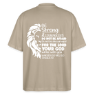 Strong & Courageous Oversize Unisex Organic T-shirt - stone