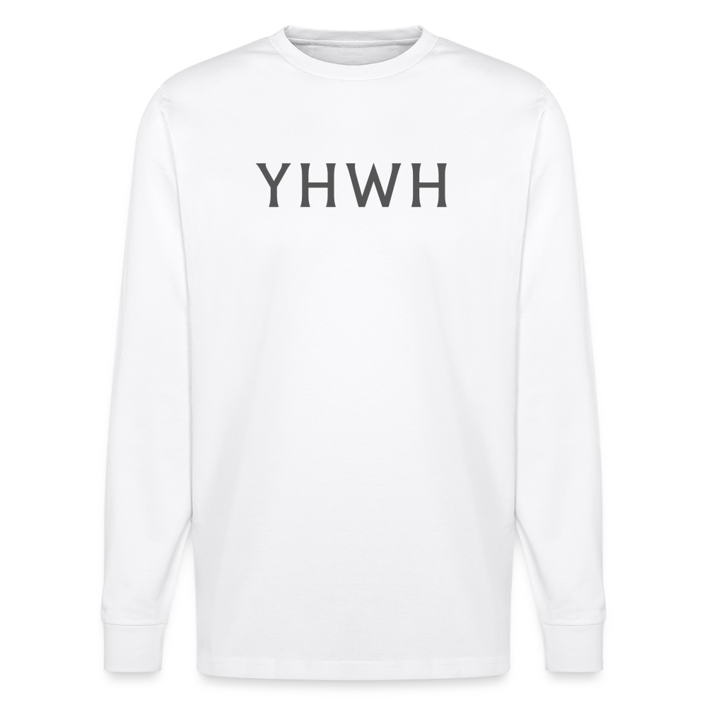 YHWH  Unisex Organic Longsleeve Shirt - white