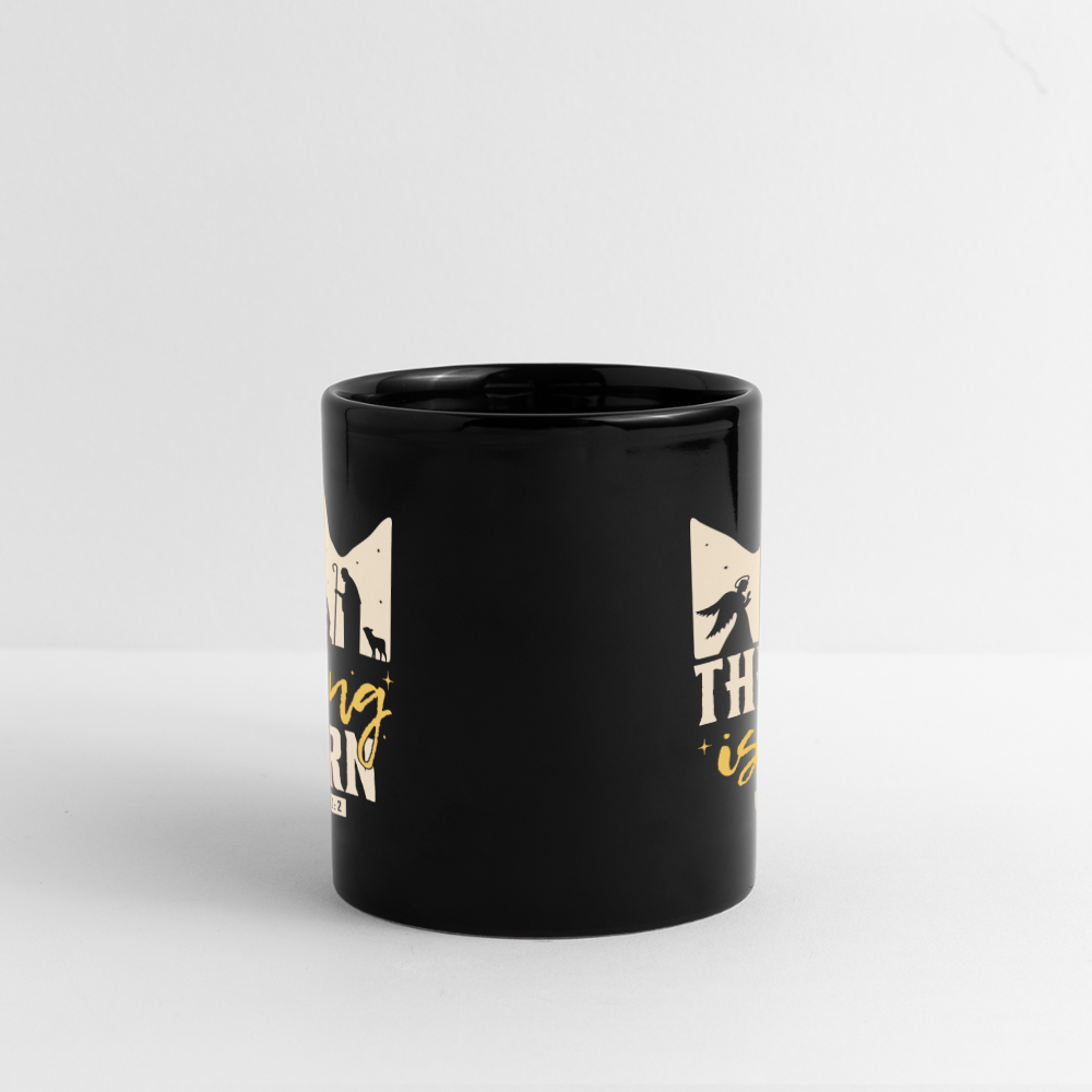 King is born Panoramic Mug - black