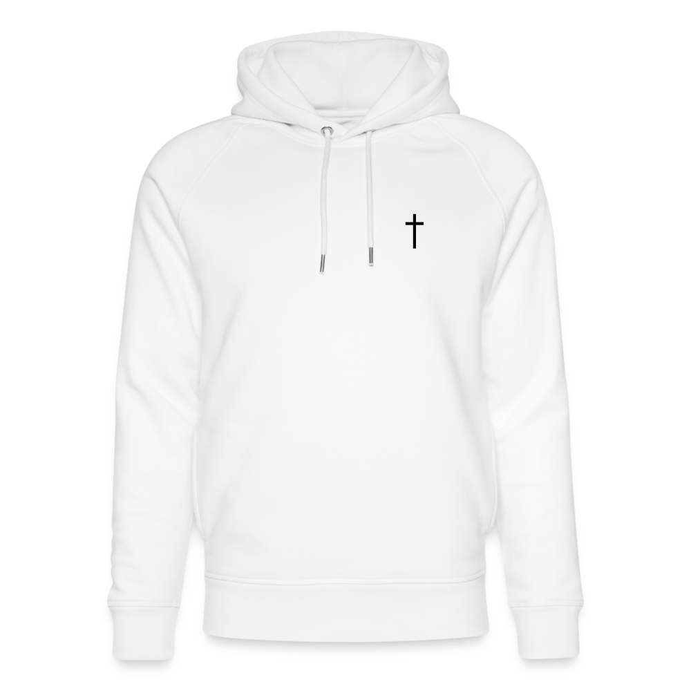 Cross/ 1 of a kind Unisex Hoodie - white