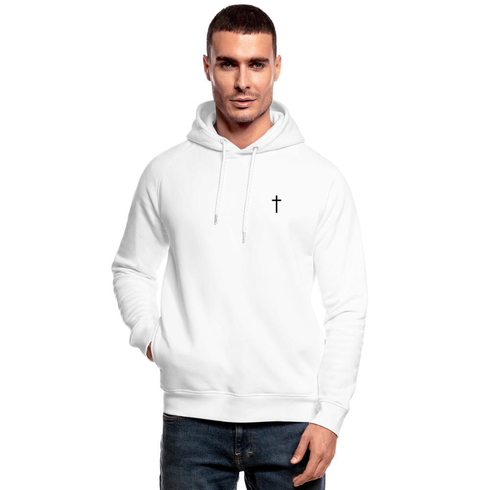 Cross/ 1 of a kind Unisex Hoodie - white