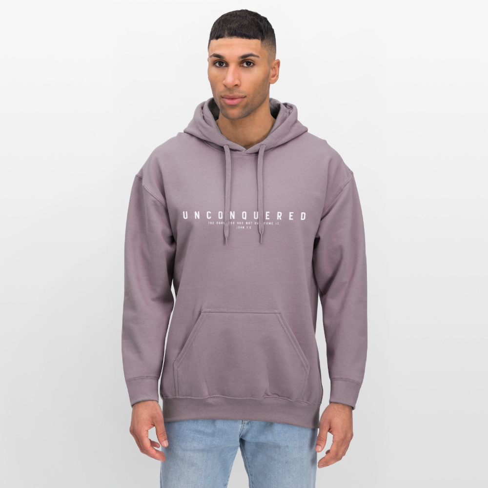 Unconquered Unisex Softstyle® Midweight Hoodie - purple-grey 
