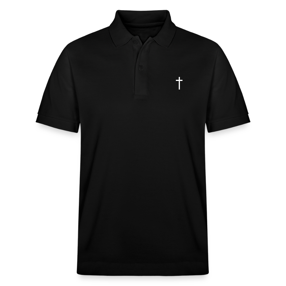 Cross Organic Unisex Polo Shirt - black