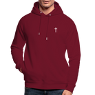 Cross/1 of a kind Unisex Organic Hoodie - burgundy