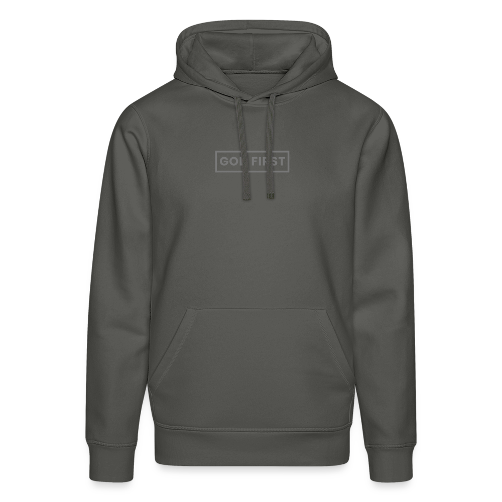 God First Unisex Organic Hoodie - anthracite