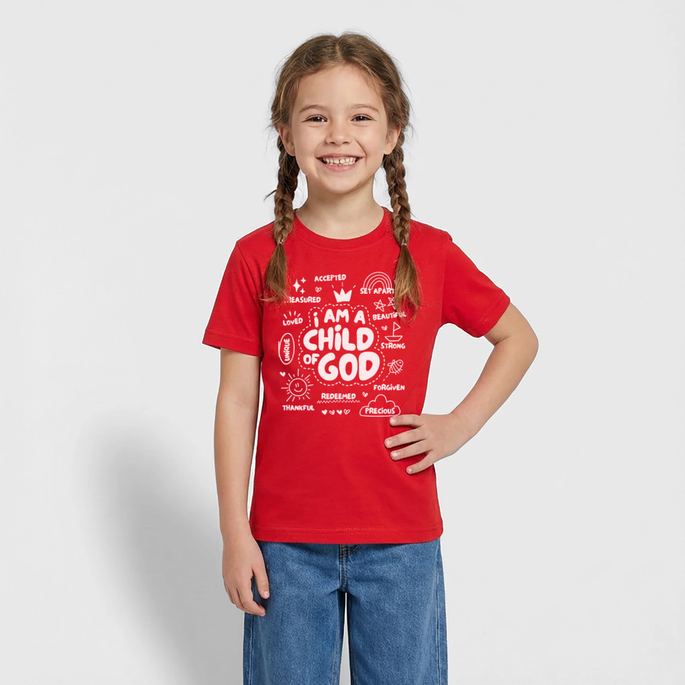 Child of God Kids T-Shirt - red