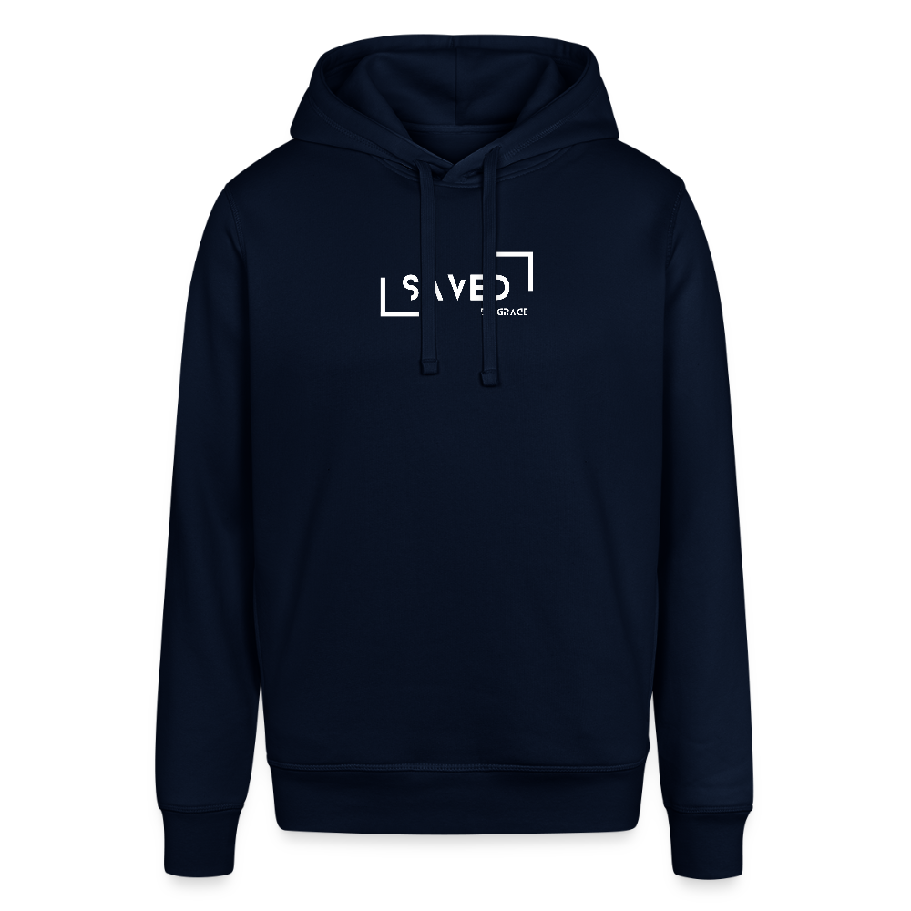 Saved by  grace Unisex Organic Hoodie - navy