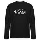 He is Risen Men's Premium Organic Long Sleeve Shirt - black