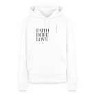 Faith Hope Love Women’s Premium Hoodie - white