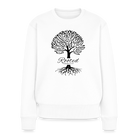 Rooted in Christ Women’s Premium Sweatshirt - white