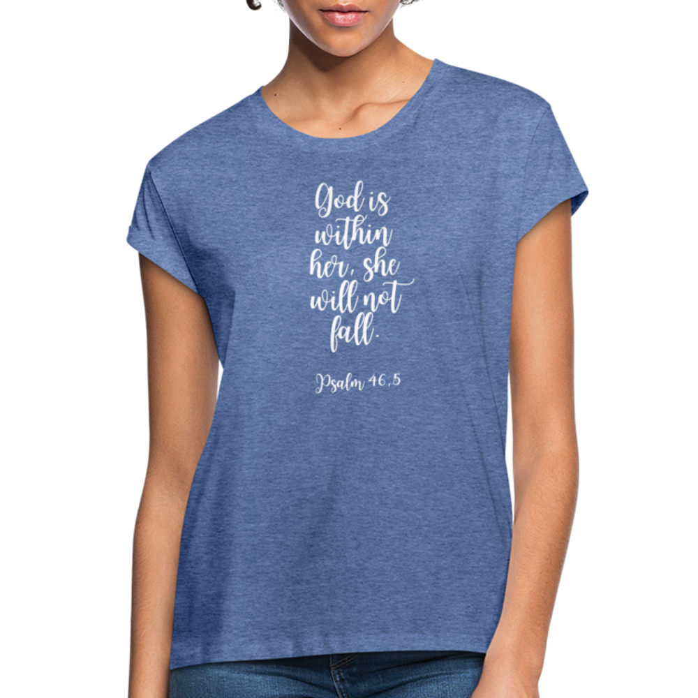 She will not fall Women’s Oversize T-Shirt - heather denim