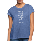 She will not fall Women’s Oversize T-Shirt - heather denim