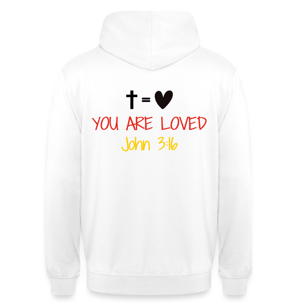 You are loved Unisex Hoodie (Germany Flag) - white