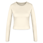 Shine Bright Women's Slim Fit Longsleeve BACK - creme