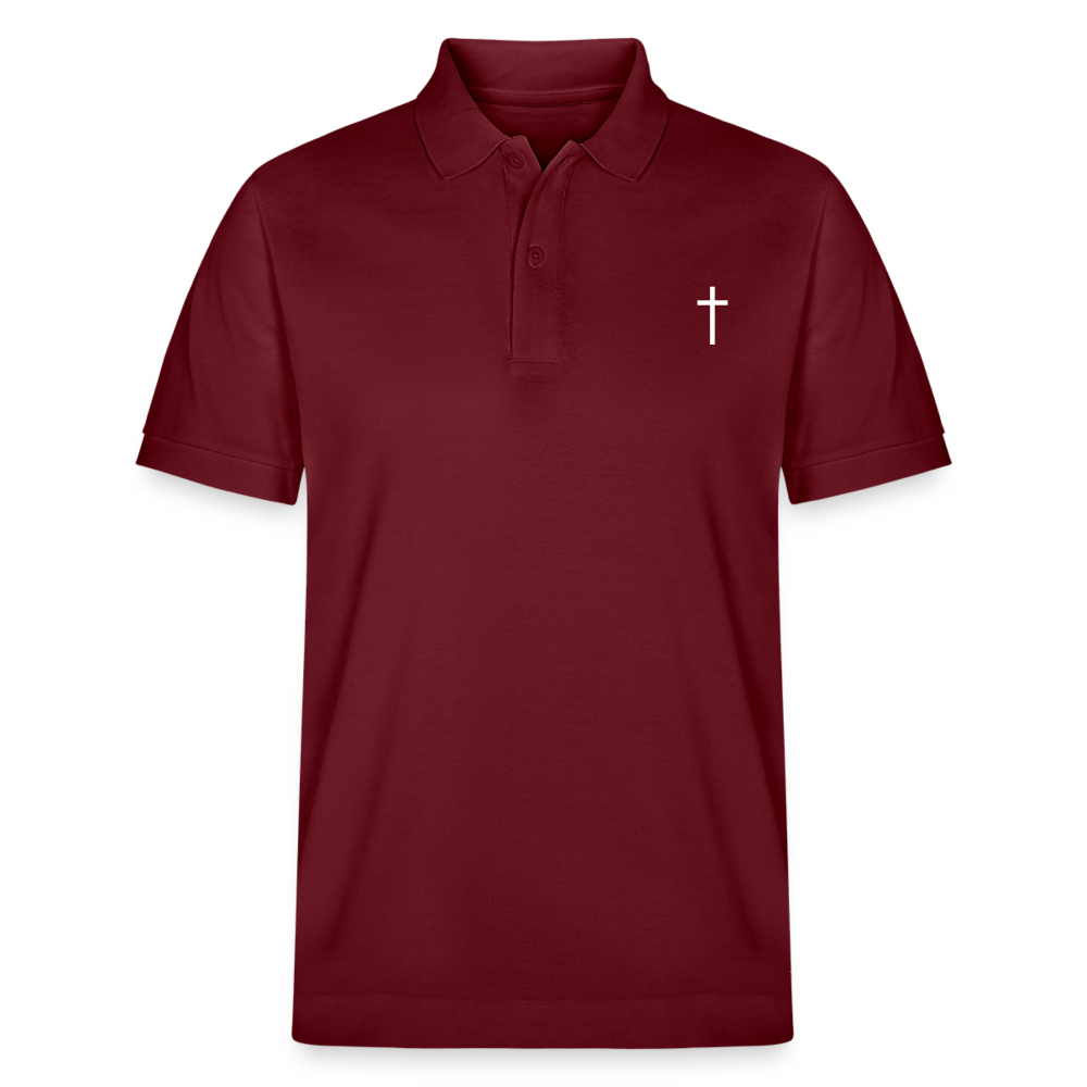 Cross Organic Unisex Polo Shirt - burgundy