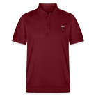 Cross Organic Unisex Polo Shirt - burgundy