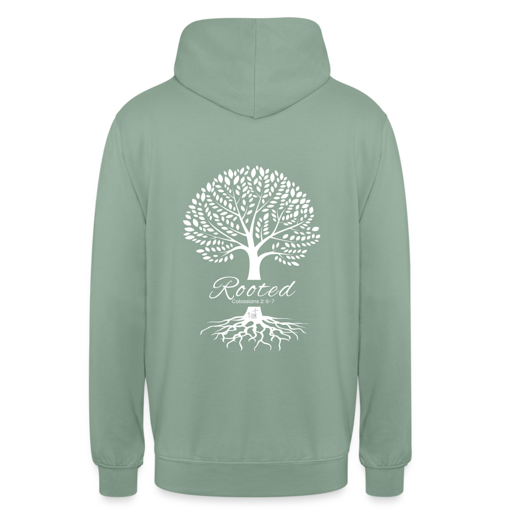 Rooted Unisex Hoodie - steel green