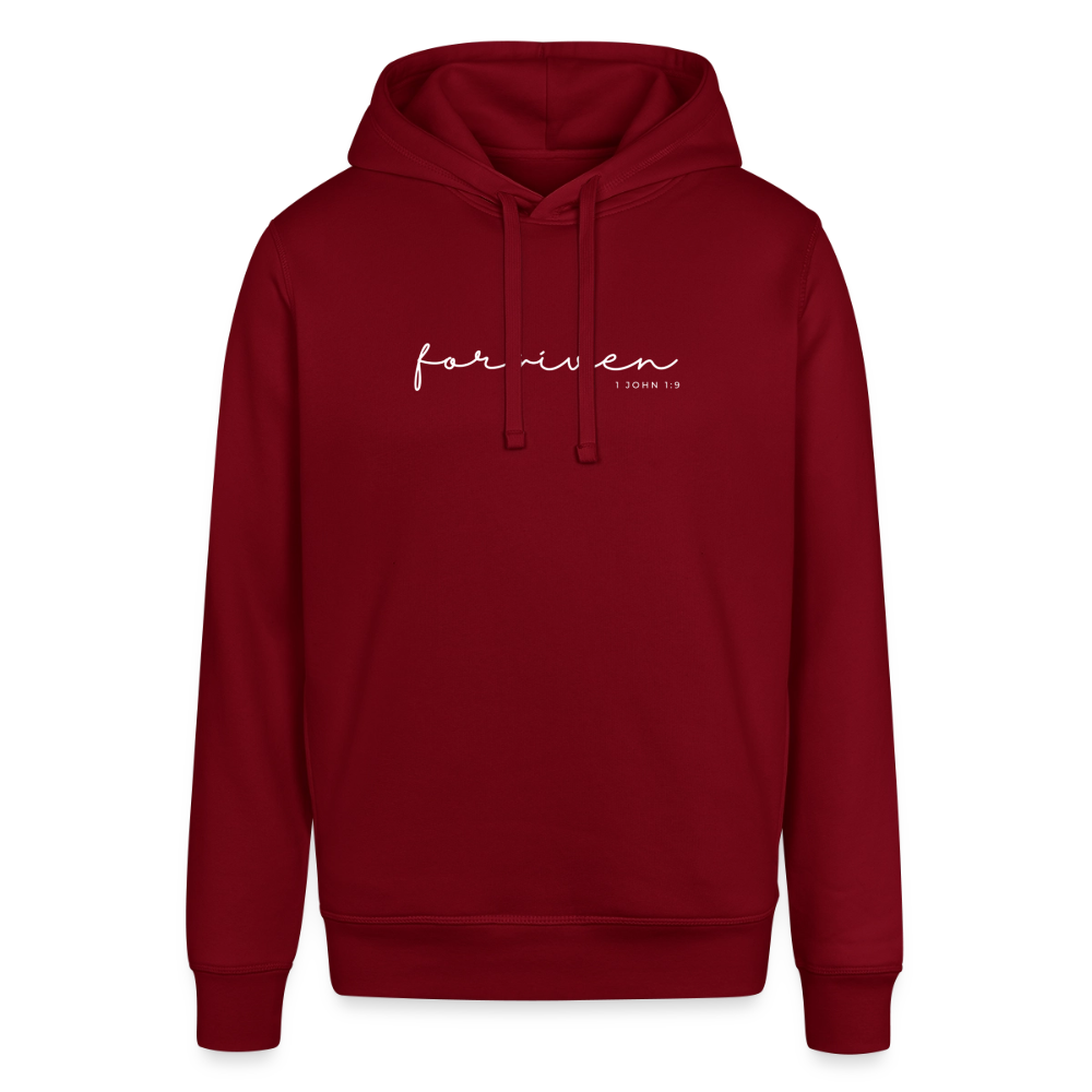 Forgiven Unisex Organic Hoodie by Stanley & Stella - burgundy