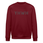 YHWH Unisex Organic Sweatshirt - burgundy
