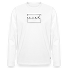 Saved by grace Men's Premium Longsleeve Shirt - white