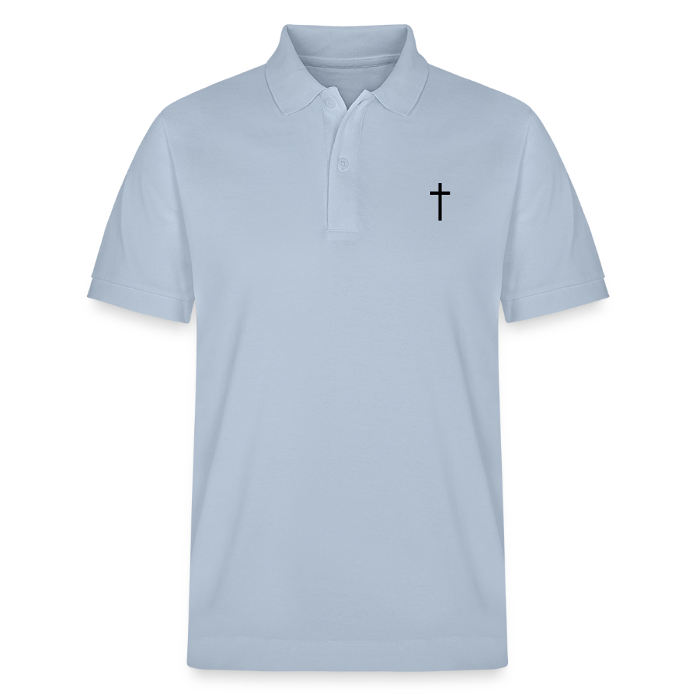 Cross Organic Unisex Polo Shirt - sky blue