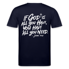 God is enough Unisex Organic T-Shirt - navy