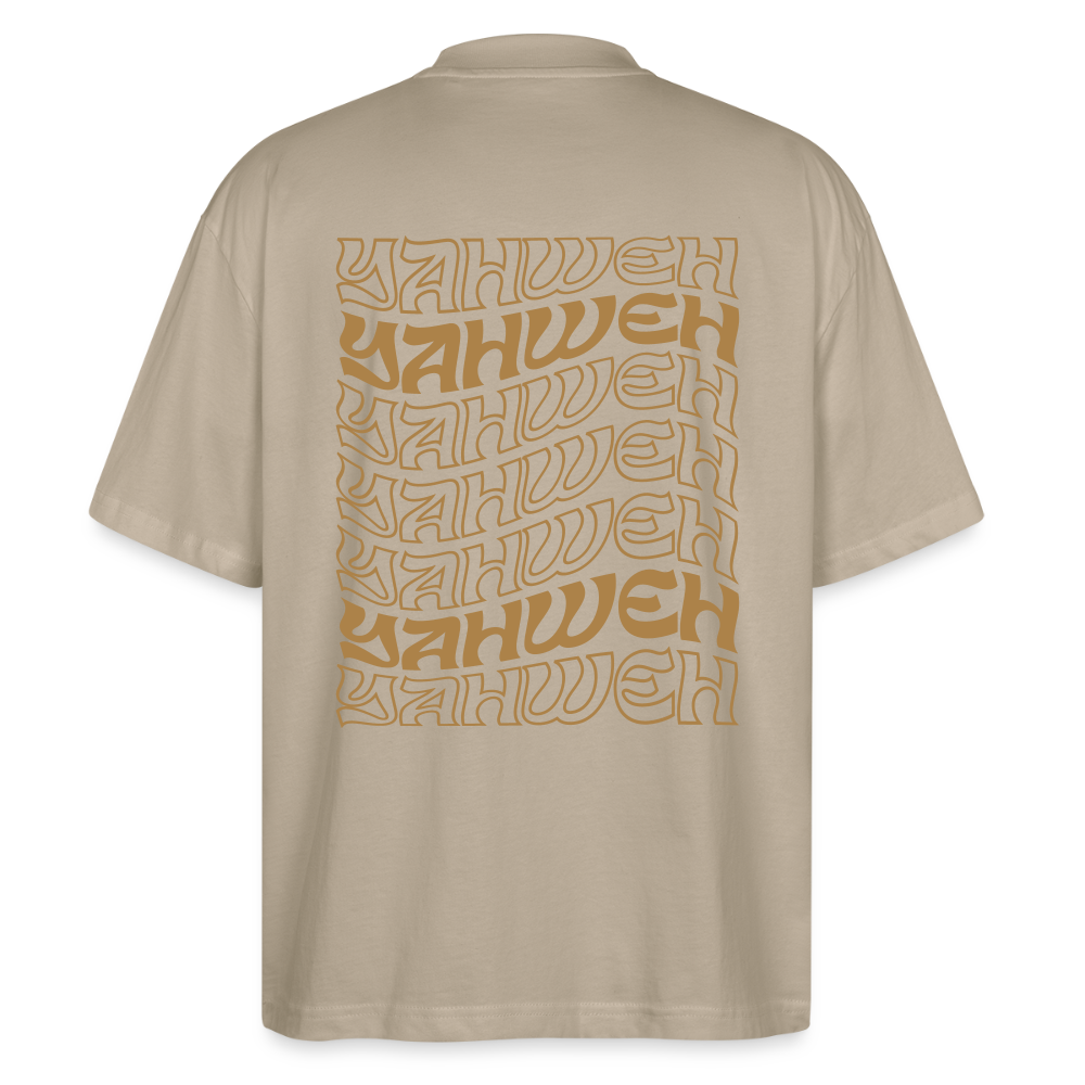 Yaweh Oversize Unisex Organic T-shirt - stone