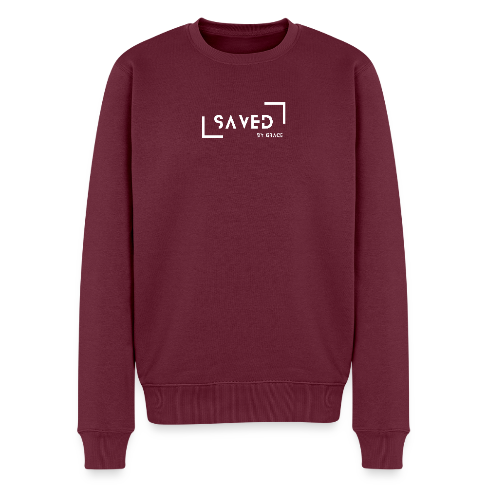 Saved by grace Men’s Premium Sweatshirt - burgundy