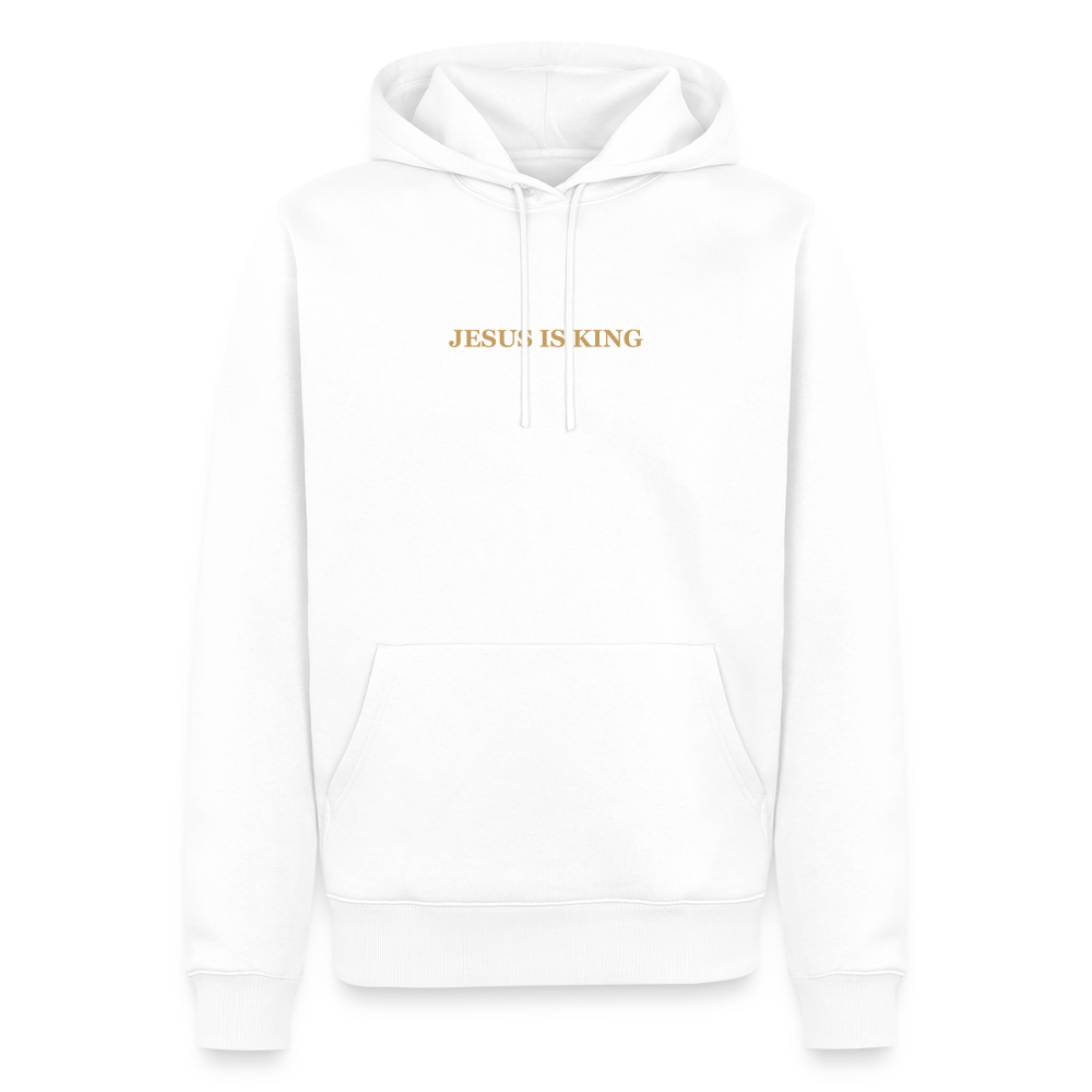 Jesus is King Men’s Premium Hoodie - white