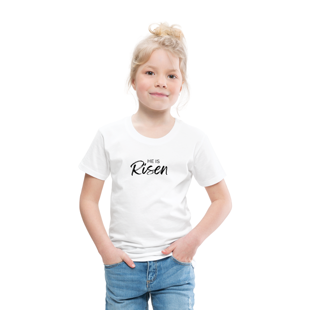 He is Risen Kids' Premium T-Shirt - white