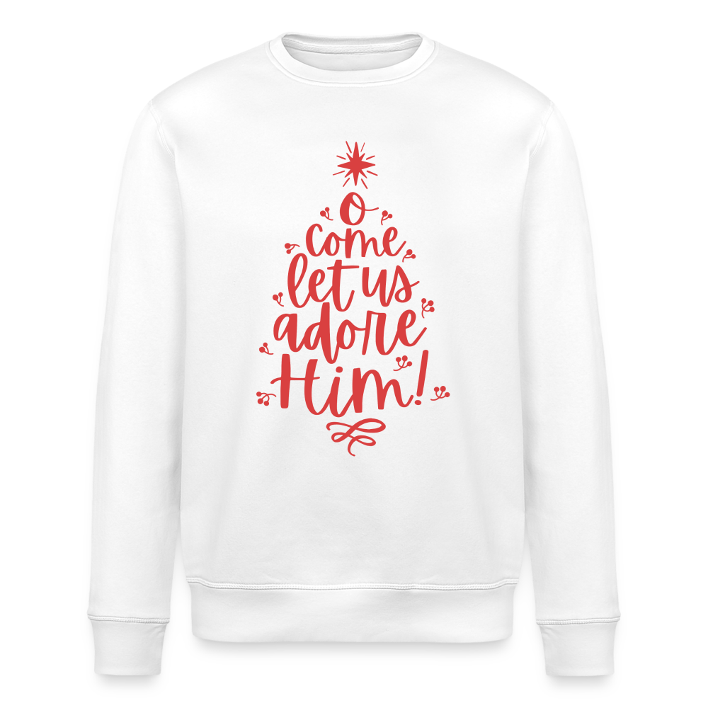 Christmas Unisex Organic Sweatshirt - white