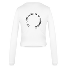 Shine Bright Women's Slim Fit Longsleeve BACK - white