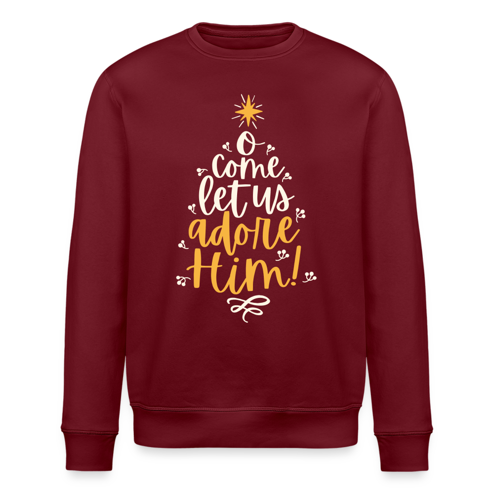 Christmas Unisex Organic Sweatshirt - burgundy