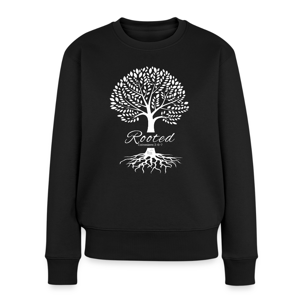 Rooted in Christ Women’s Premium Sweatshirt - black