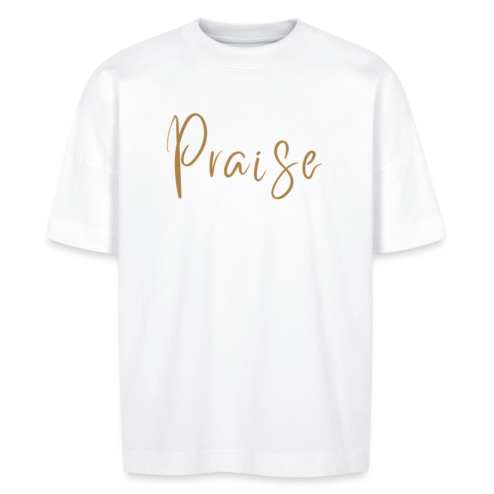 Praise unisex oversize organic T-shirt - white